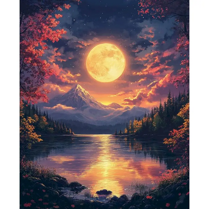 Moonlight on Mountain Peak