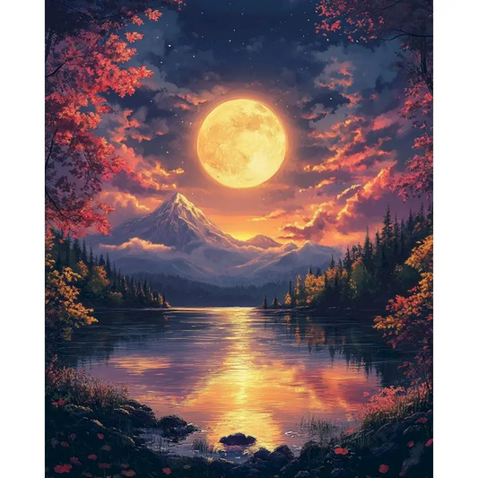 Moonlight on Mountain Peak